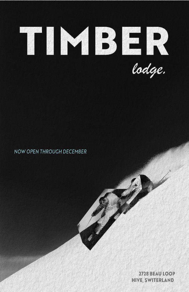 Timber lodge poster design